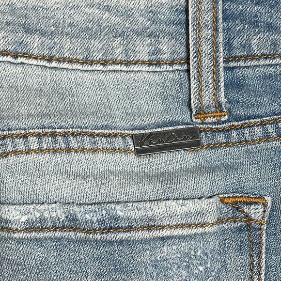 Kancan Skinny Jeans Distressed Cropped Light Wash Women's Sz 26 - Picture 6 of 9